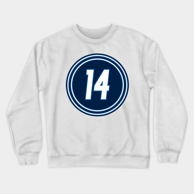 Ab McDonald Number 14 Jersey Winnipeg Jets Inspired Crewneck Sweatshirt by naesha stores